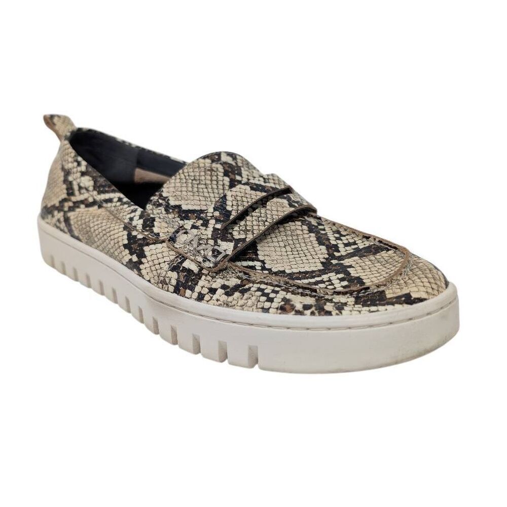 Vionic 8 Uptown Loafer Ivory Multi Snakeskin Career Casual Comfort Boating Women